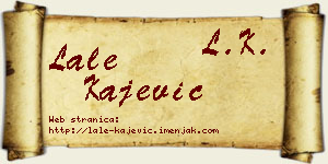 Lale Kajević vizit kartica